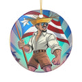Puerto Rico Proud Glass Ornament – Sports, Music & TV Island Icons Benito