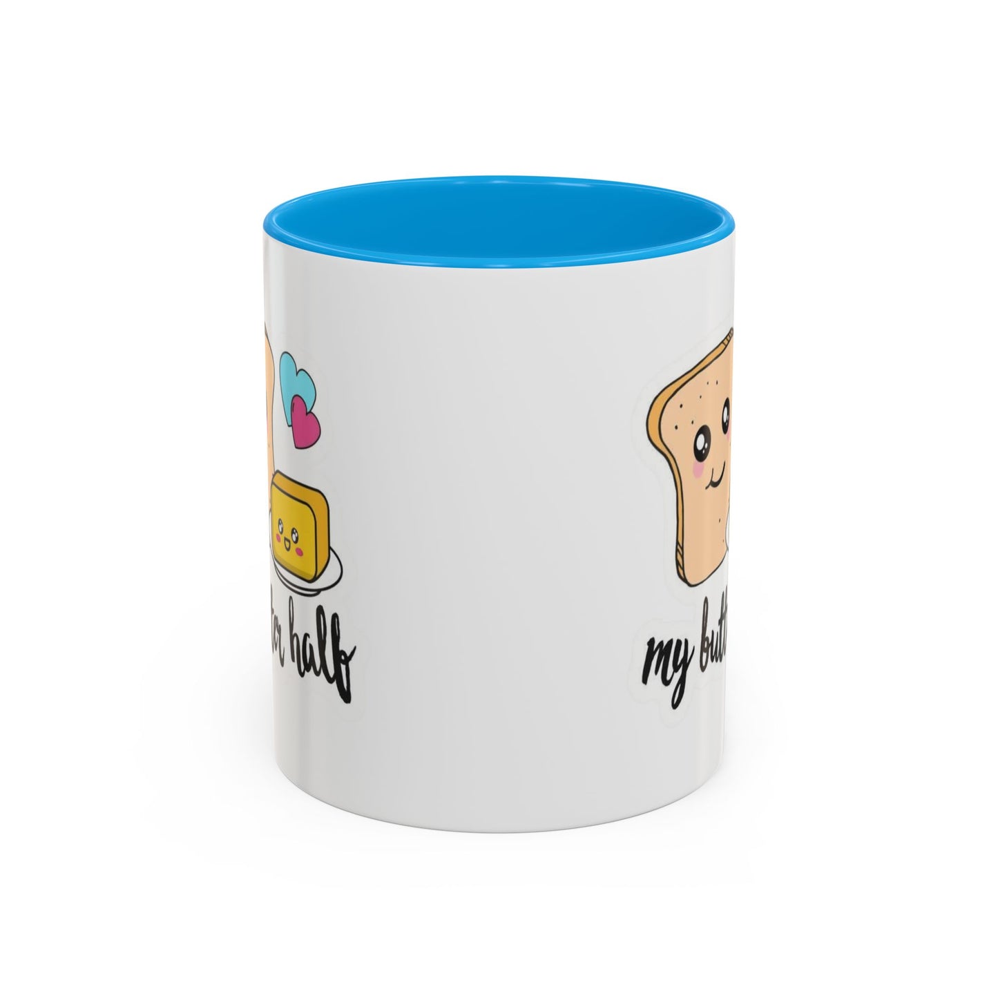 Motivational & Funny Quote Mugs Uplifting Coffee Cup Gifts Cute Foodie Relationship Mug My Butter Half Design, Colorful 11oz & 15oz