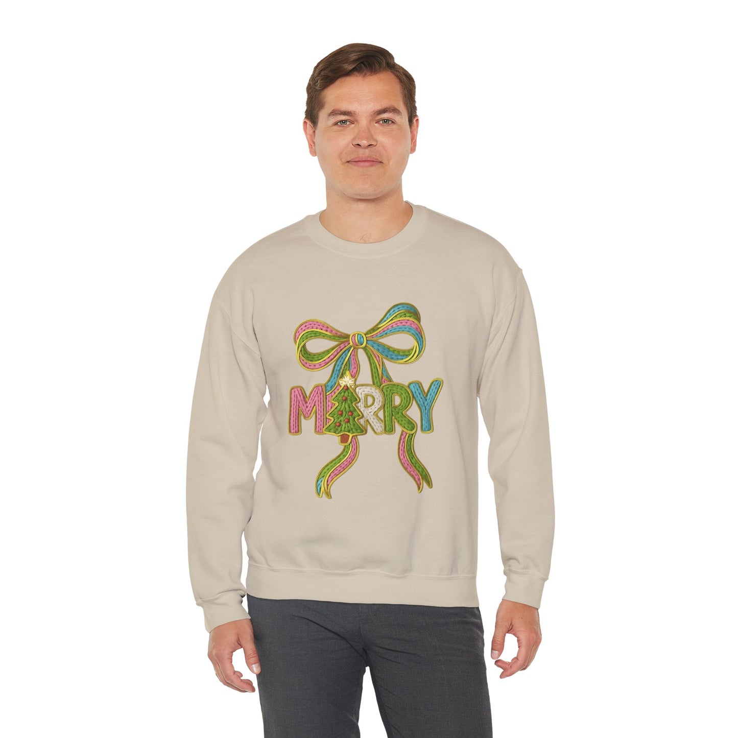 Festive Holiday Designs and Quotes Candy Christmas Tree Sweatshirt — Holiday Candyland Crewneck