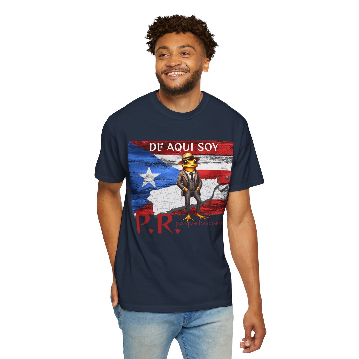 Puerto Rican Pride T-Shirt, Fun Casual Wear, Unisex Garment-Dyed Tee, Perfect for Celebrations, Cultural Identity Shirt