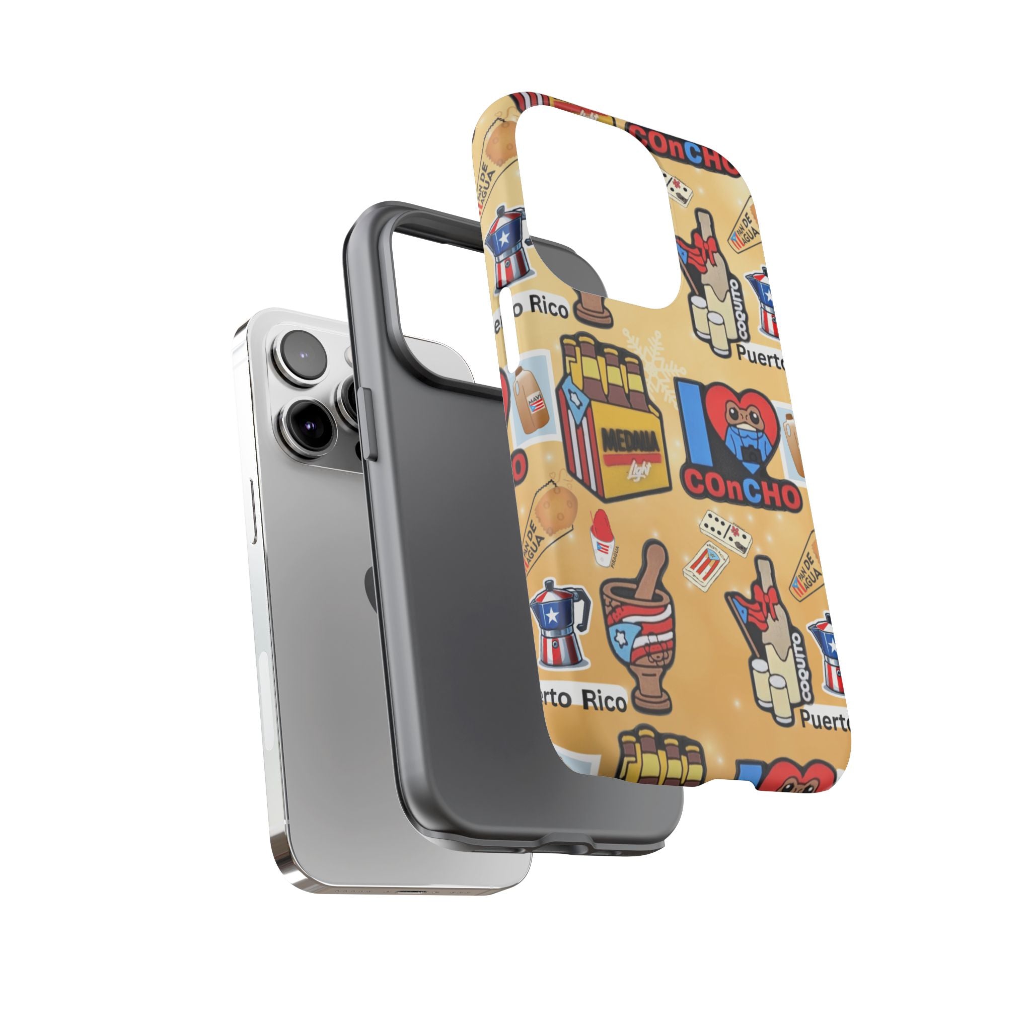 Puerto Rico Sticker Collage Tough Case  ‘I  Concho’ Pattern Phone Case
