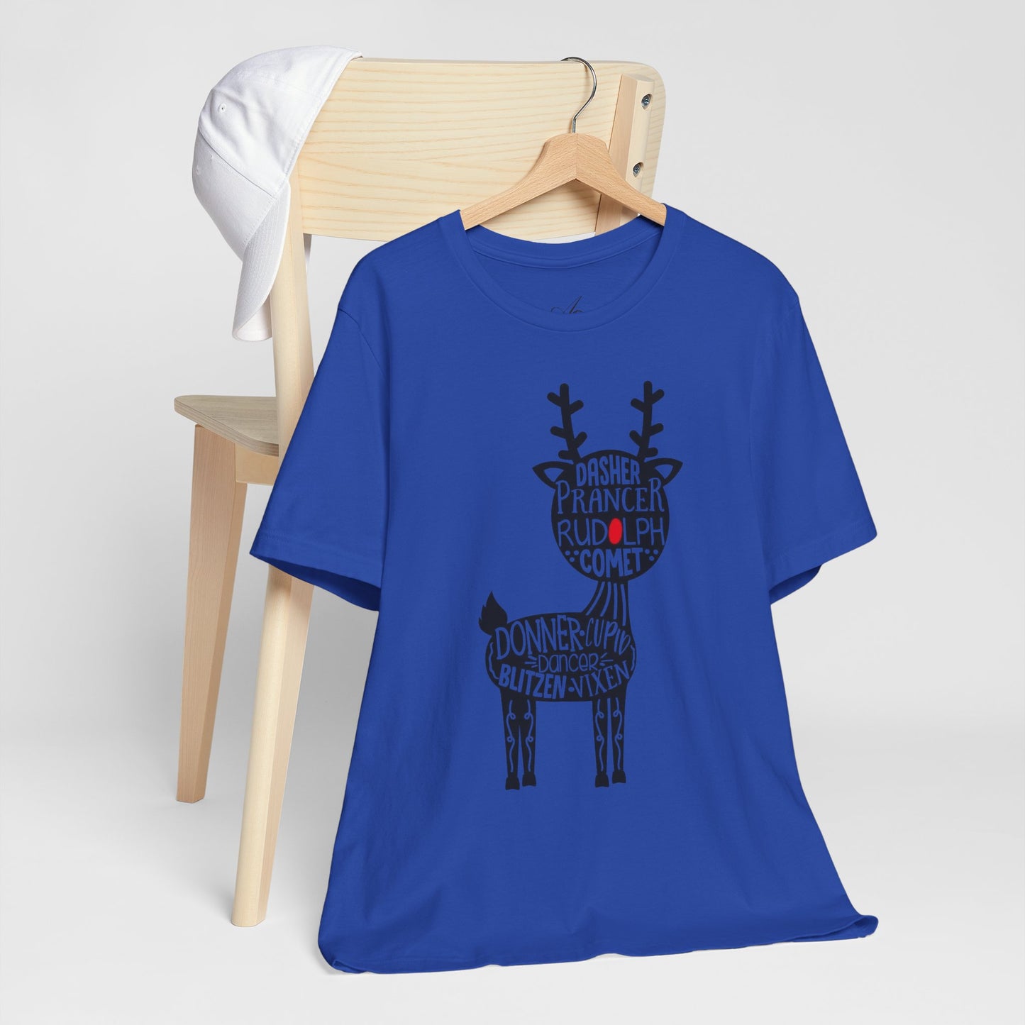 Christmas Reindeer Graphic Tee - Unisex Jersey Short Sleeve Shirt