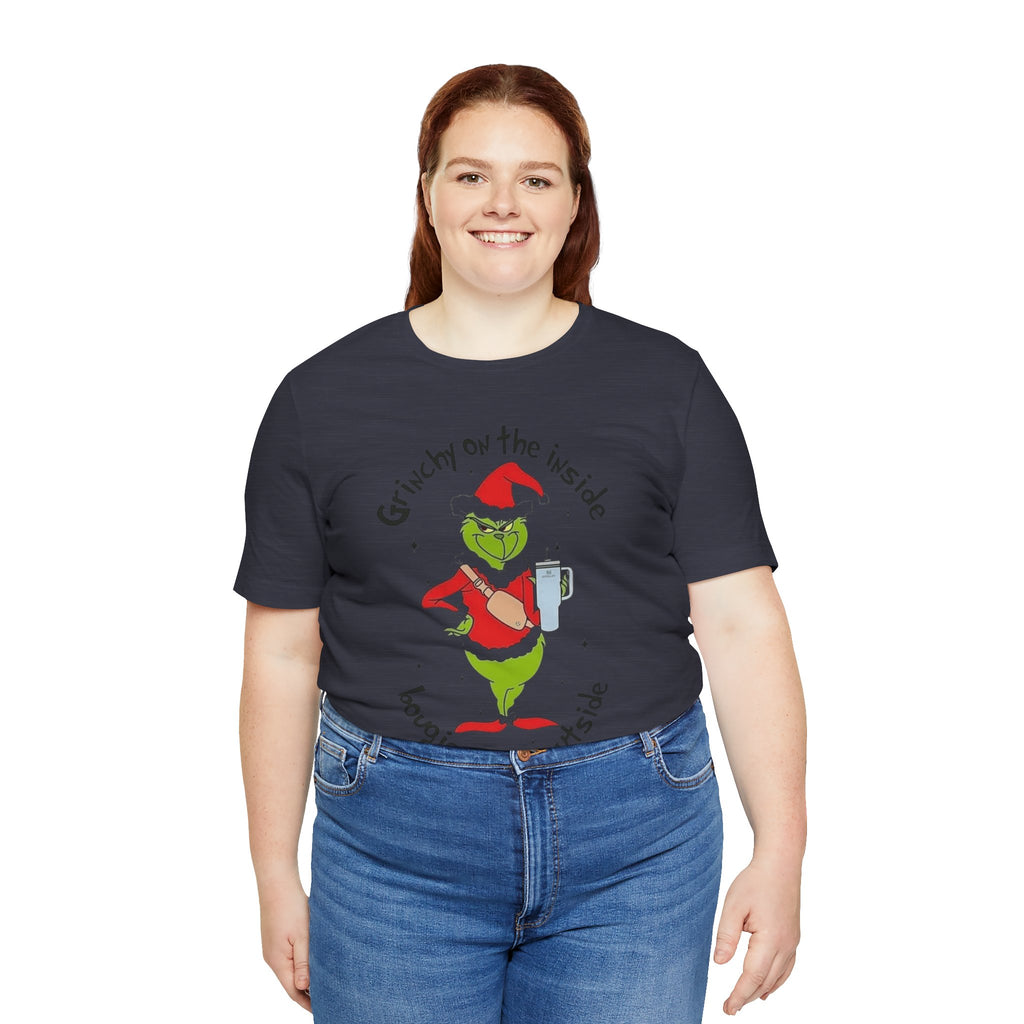 Grinch-Inspired Holiday Tee: 'Grinchy on the Inside, Boogie on the Outside'