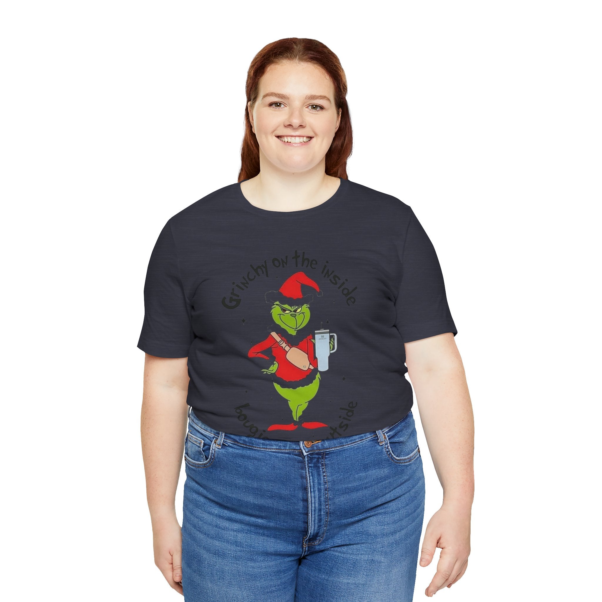 Grinch-Inspired Holiday Tee: 'Grinchy on the Inside, Boogie on the Outside'
