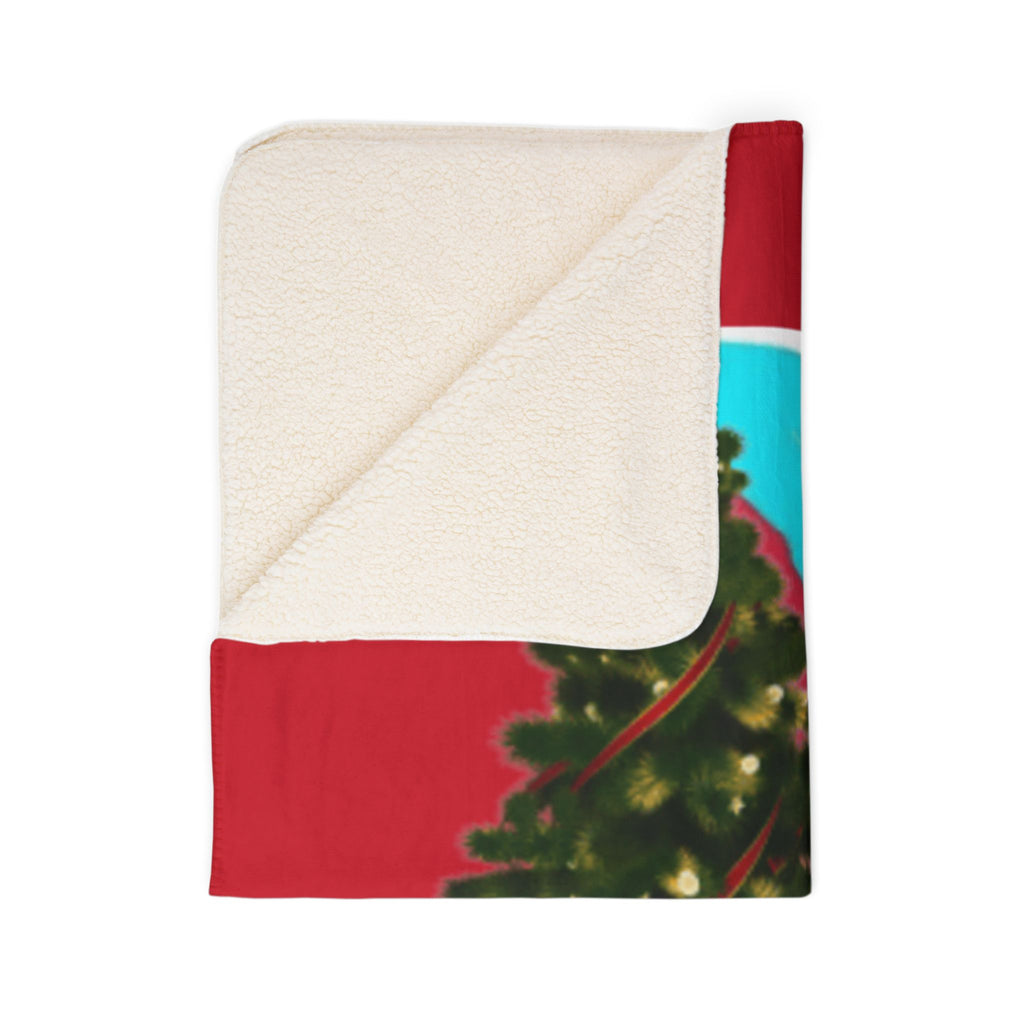 Carlitos Colon Feliz Navidad Puerto Rican Boxing Holiday Sherpa Blanket