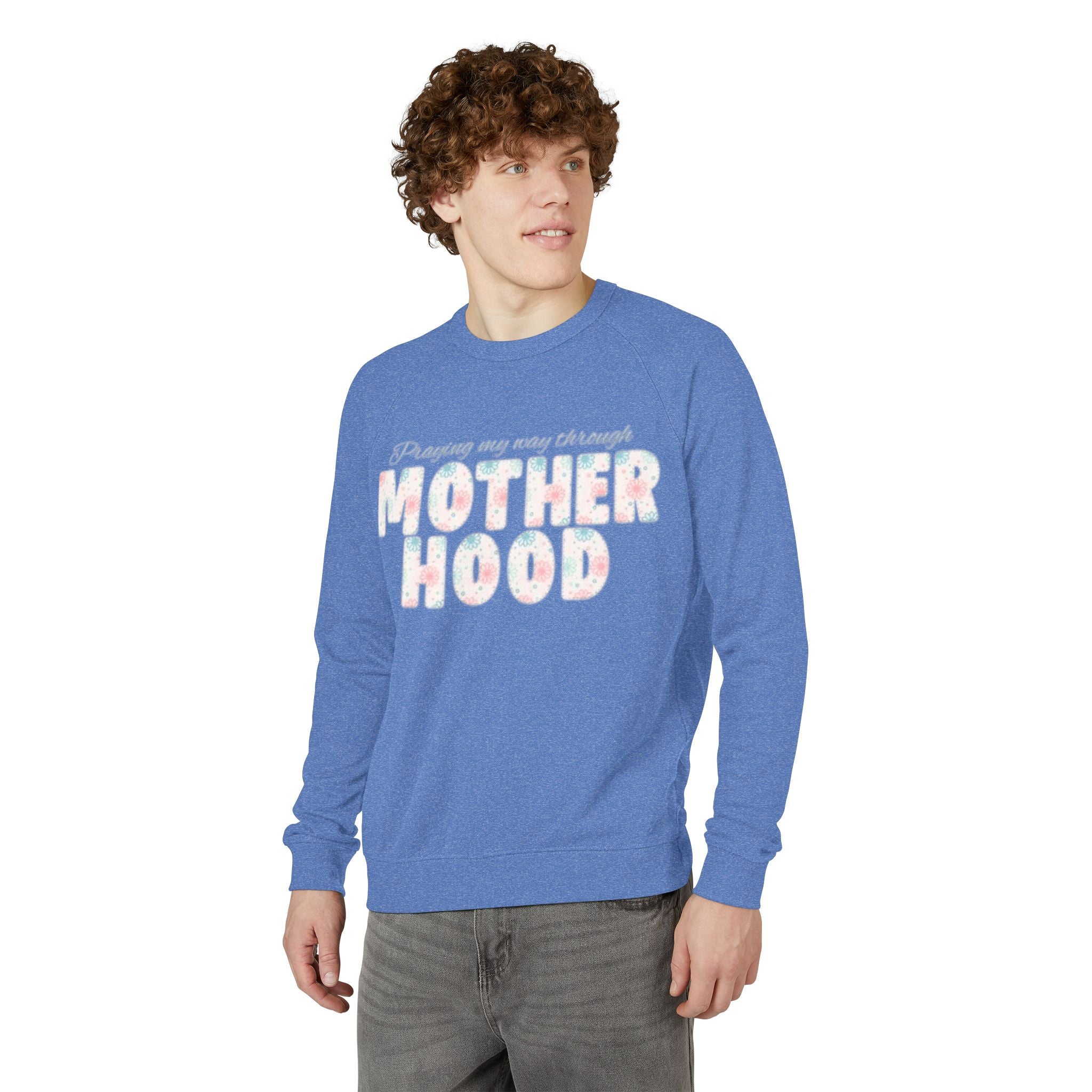 Motherhood Crewneck Sweatshirt  'Blessed with the Chaos' Raglan Pullover for Moms