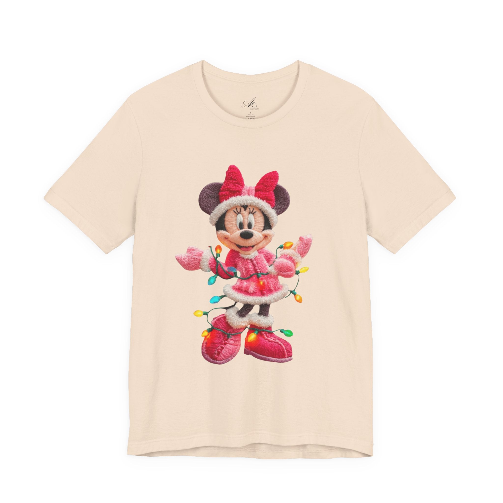 Minnie Mouse Holiday Lights T-Shirt Festive Holiday Designs