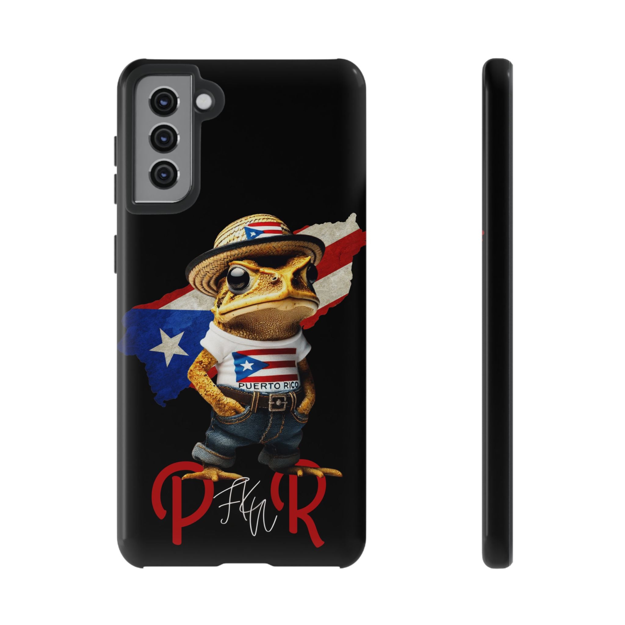 Puerto Rican Frog Tough Phone Case  Puerto Rico Flag Patriotic Protective Case