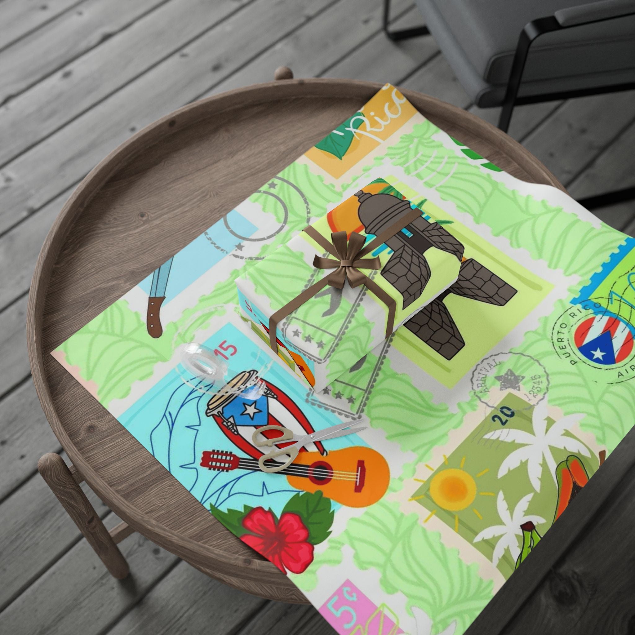 Puerto Rico Wrapping Paper Cultural Gift Wrap | Boricua Heritage Design | Holiday & Celebration Gift Packaging
