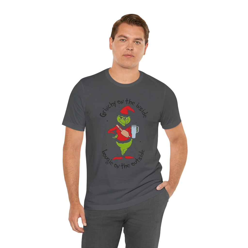 Grinch-Inspired Holiday Tee: 'Grinchy on the Inside, Boogie on the Outside'