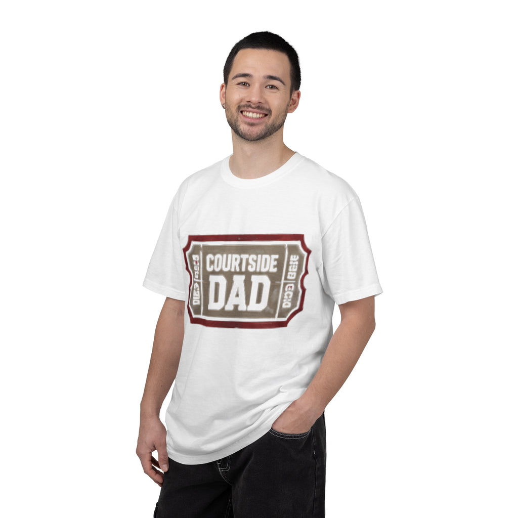 Courtside Dad T-Shirt — Vintage Ticket-Style Basketball Dad Tee