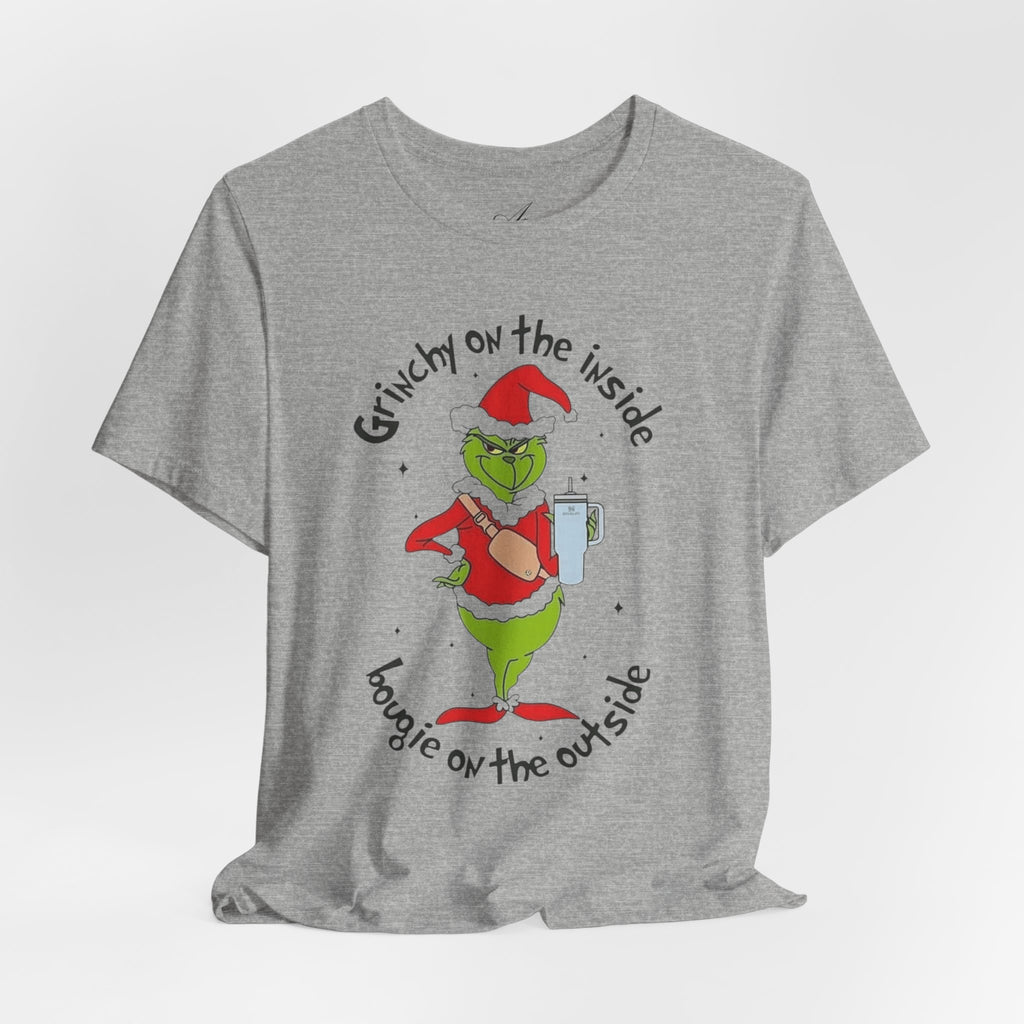 Grinch-Inspired Holiday Tee: 'Grinchy on the Inside, Boogie on the Outside'