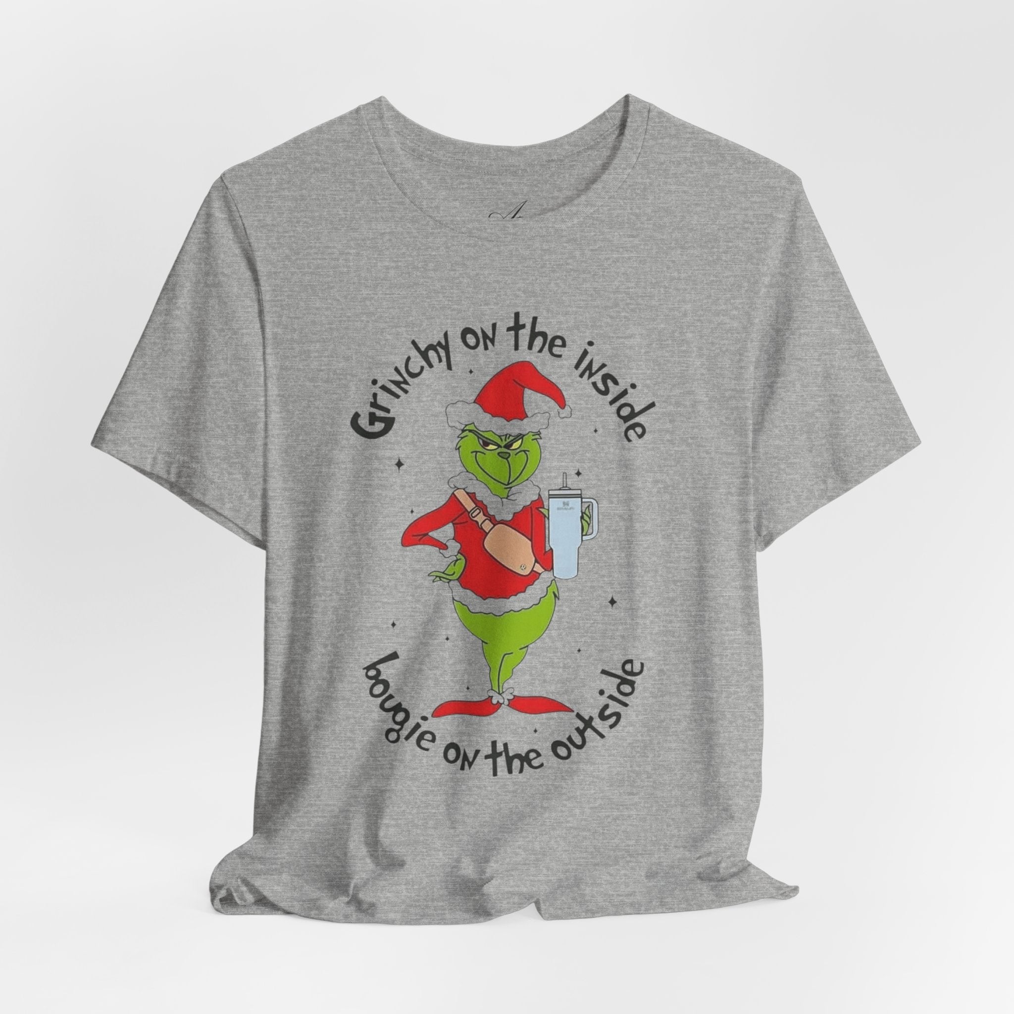 Grinch-Inspired Holiday Tee: 'Grinchy on the Inside, Boogie on the Outside'
