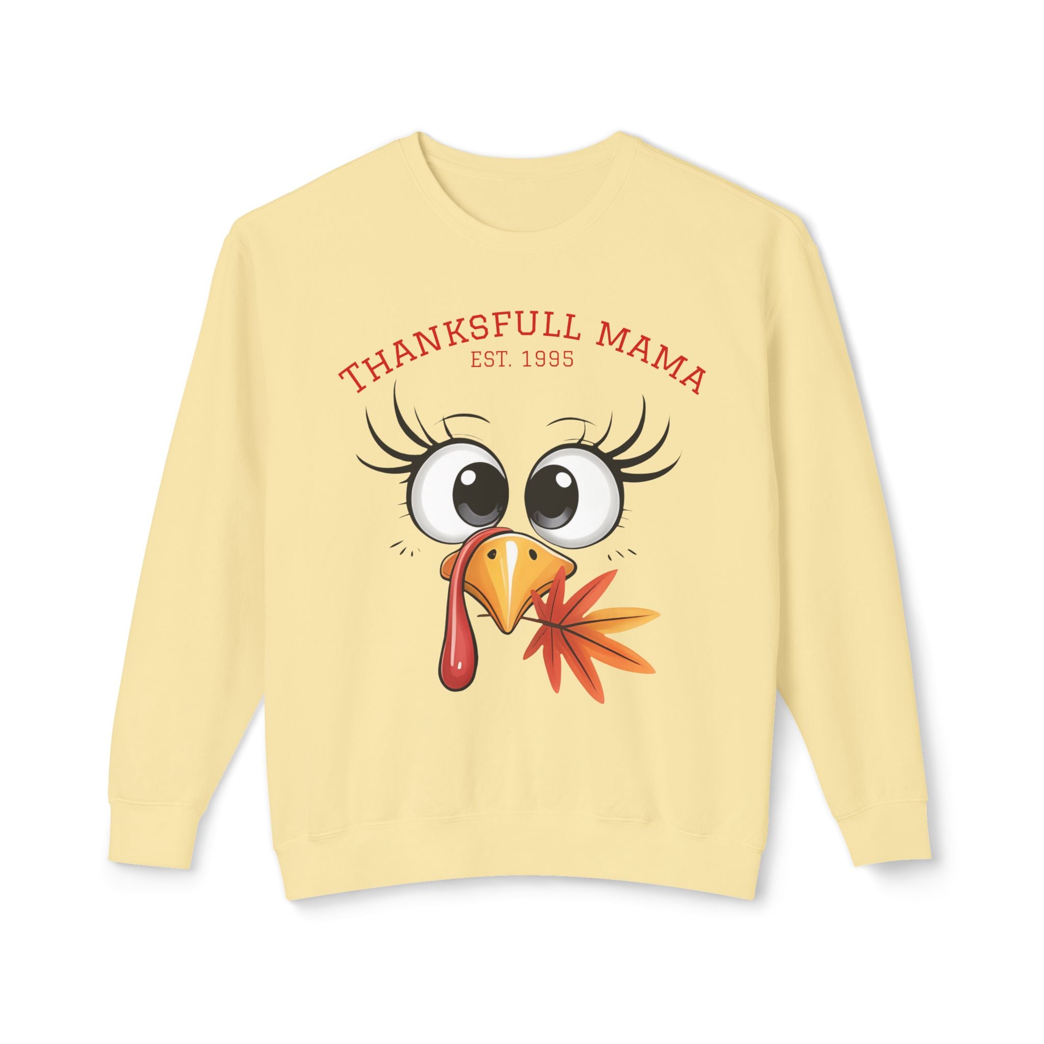 Thanksgiving Mama Sweatshirt  Cute Turkey Face "Thanksgfull Mama" Fall Pullover Fall T-Shirts and Sweatshirts Collection