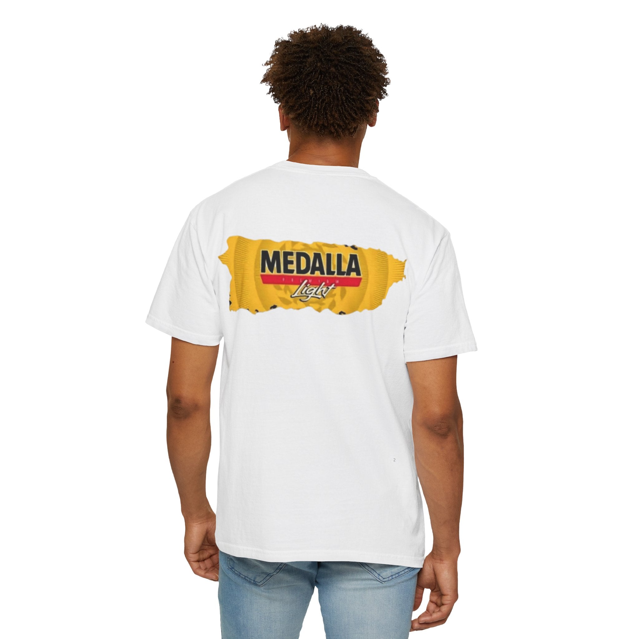 Medalla Light Puerto Rican Beer T-Shirt Coqui Frog Mascot Six-Pack Graphic Tee Puerto Rico’s Navidades