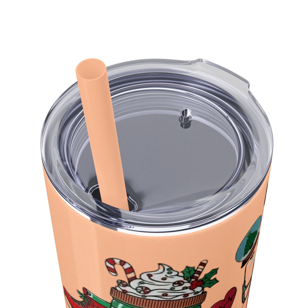 Emergency Department Nurse Christmas Skinny Tumbler - 20oz Holiday Medical Travel Cup with Straw Medical Christmas Mug