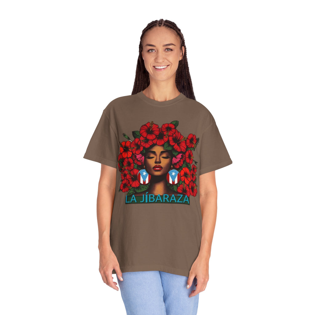 Puerto Rico Navidades T-Shirt — "La Jíbaraza" Floral Puerto Rican Pride Tee