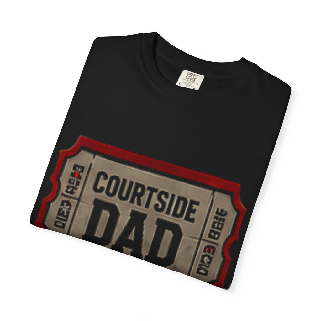 Courtside Dad T-Shirt — Vintage Ticket-Style Basketball Dad Tee