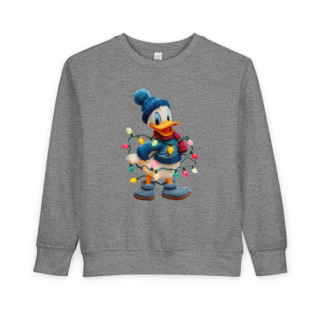 Toddler Sweatshirt  Festive Donald Duck Holiday Lights Pullover