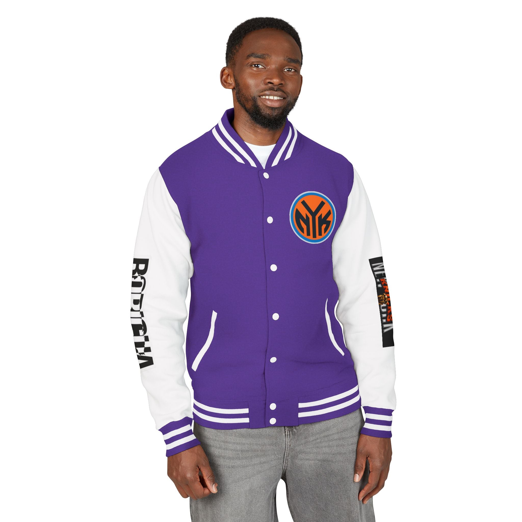 Basketball-Inspired Letterman Jacket — Men's Retro Varsity Sports Jacket Jose AlvarTribute Varsity Jacket