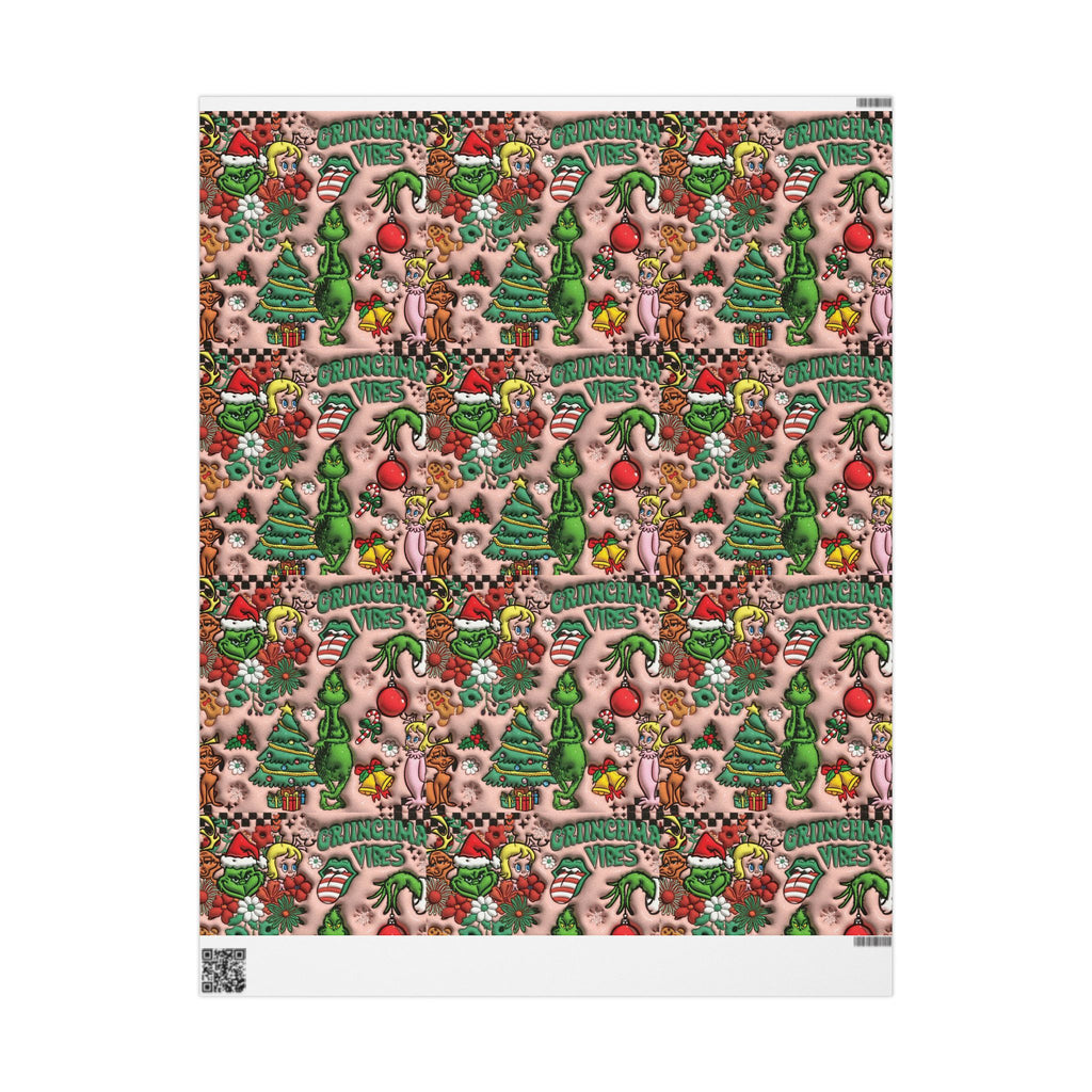 Christmas Cookie & Holly Wrapping Paper Roll — Festive Baking Pattern Gift Wrap