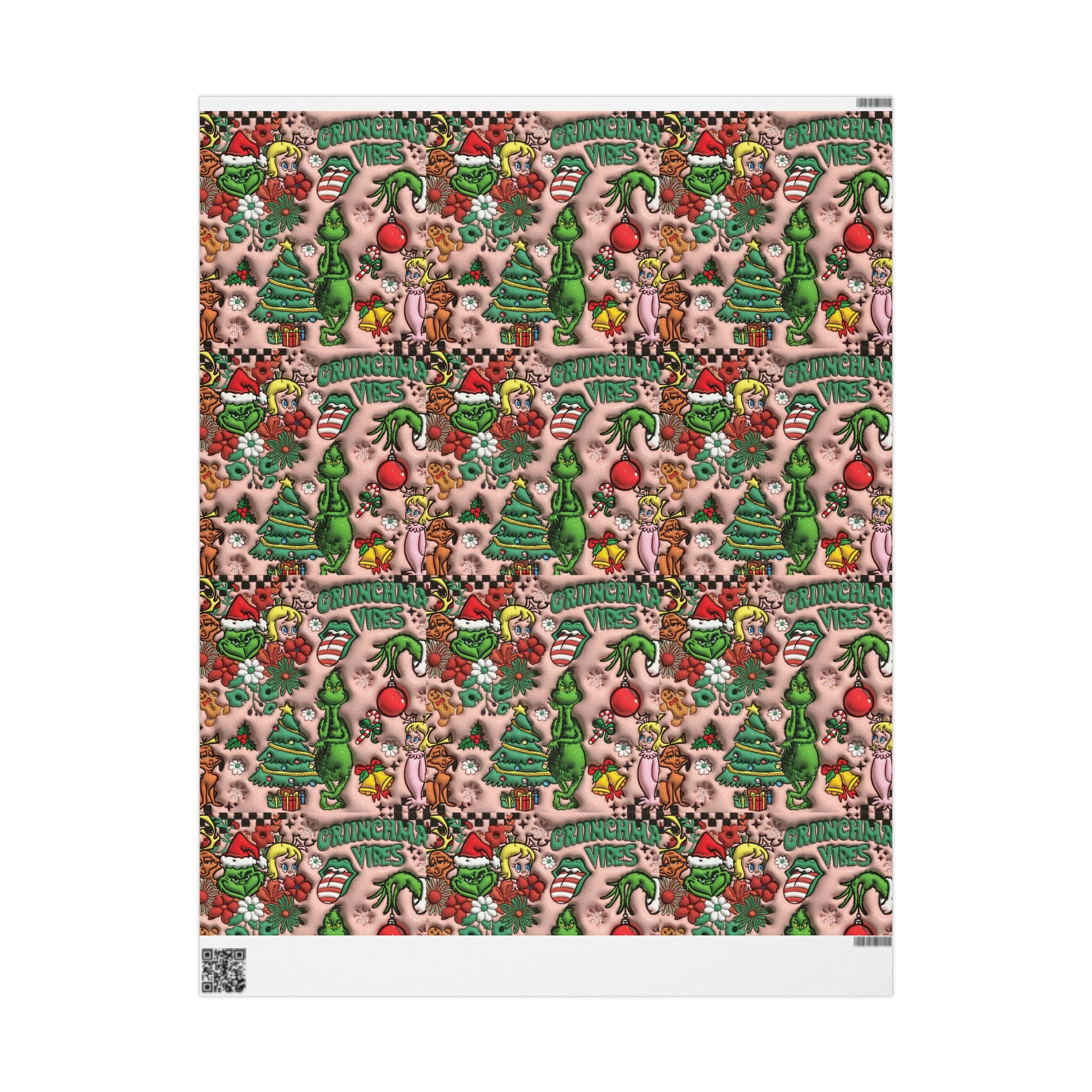 Christmas Cookie & Holly Wrapping Paper Roll — Festive Baking Pattern Gift Wrap