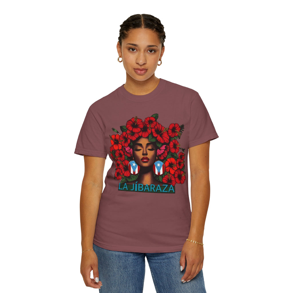 Puerto Rico Navidades T-Shirt — "La Jíbaraza" Floral Puerto Rican Pride Tee