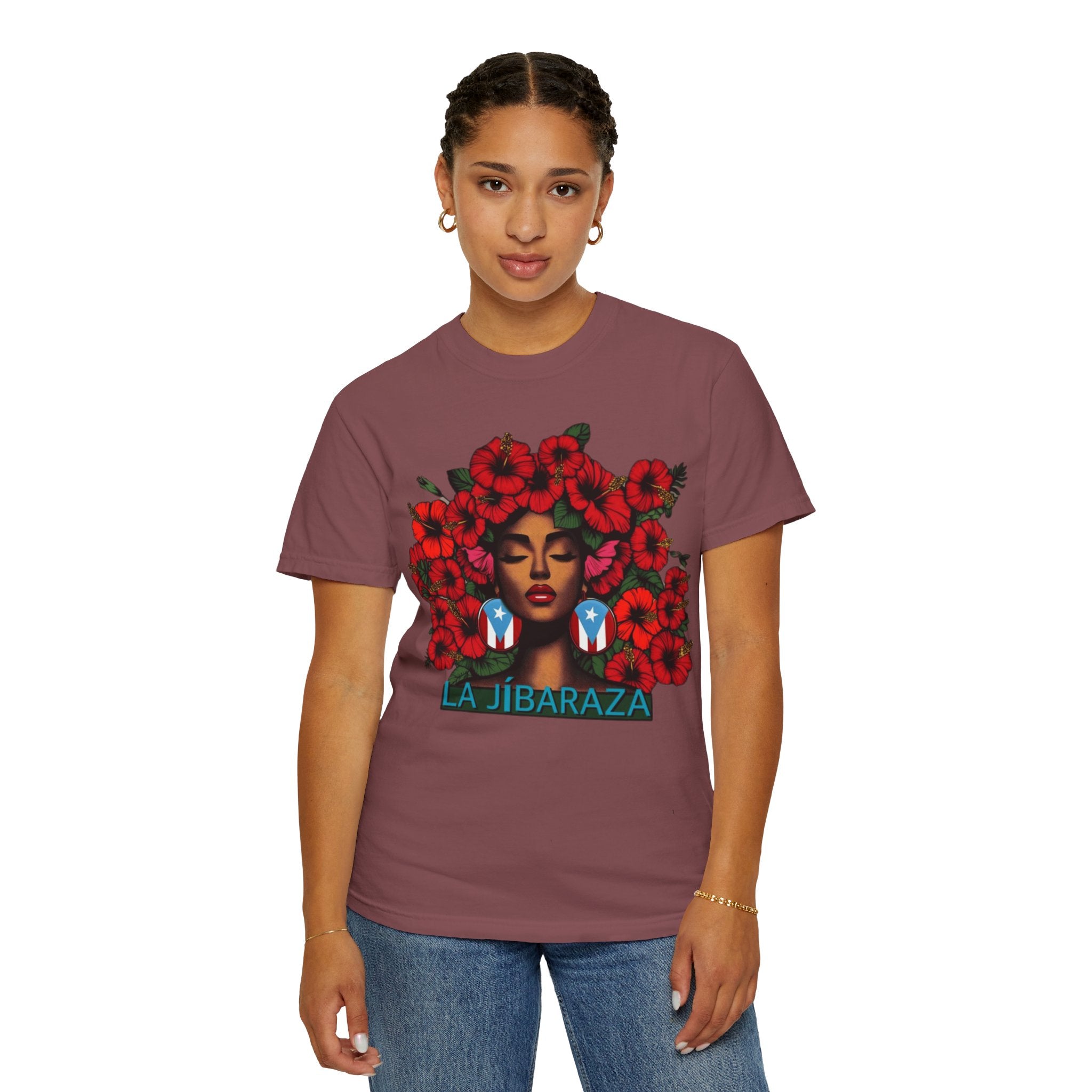 Puerto Rico Navidades T-Shirt — "La Jíbaraza" Floral Puerto Rican Pride Tee