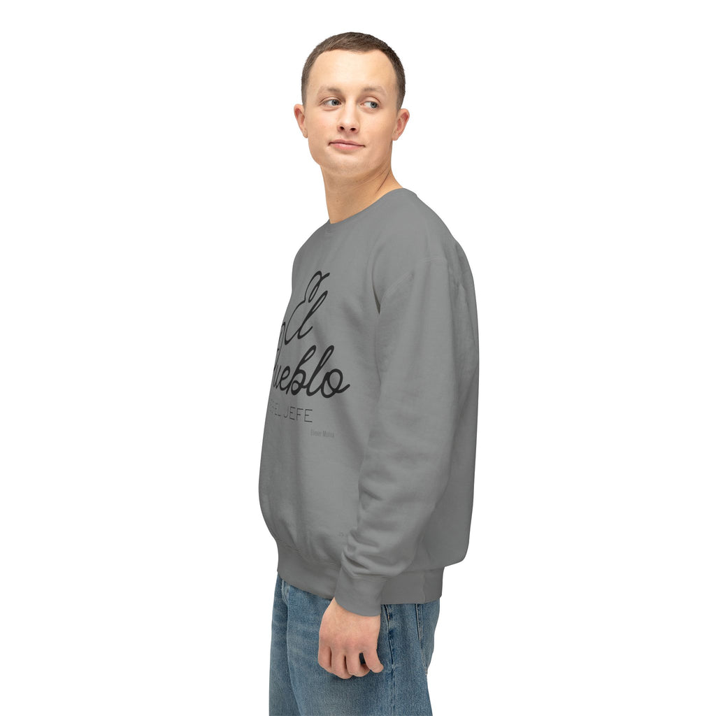 El Pueblo Crewneck Sweatshirt — "El Pueblo es el Jefe" Script Pullover