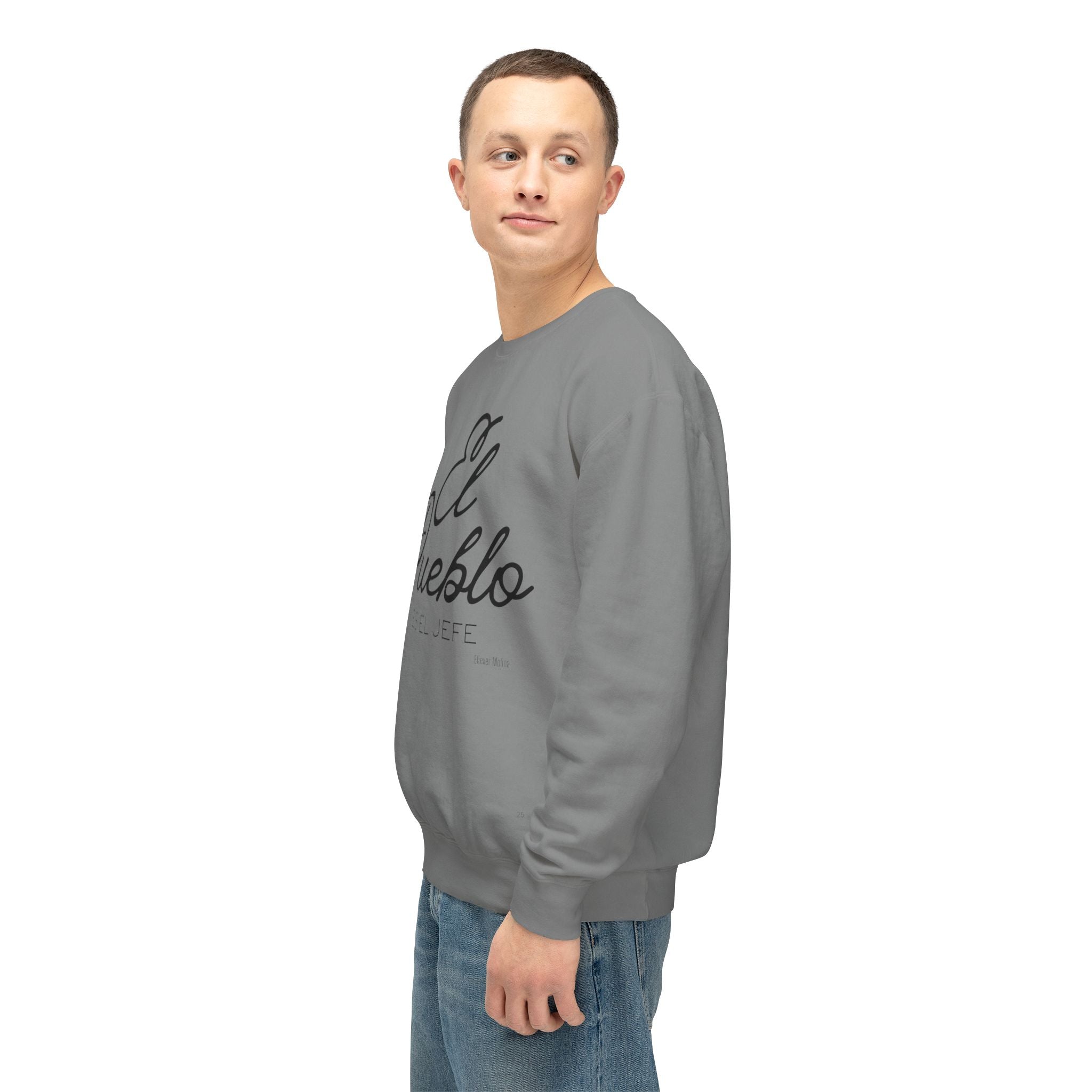 El Pueblo Crewneck Sweatshirt — "El Pueblo es el Jefe" Script Pullover