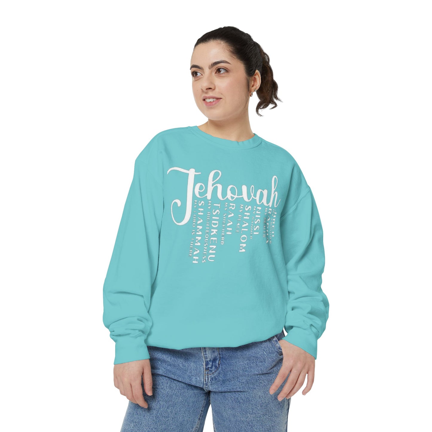 Jehovah Names Sweatshirt  Christian Faith Scriptural Names Pullover