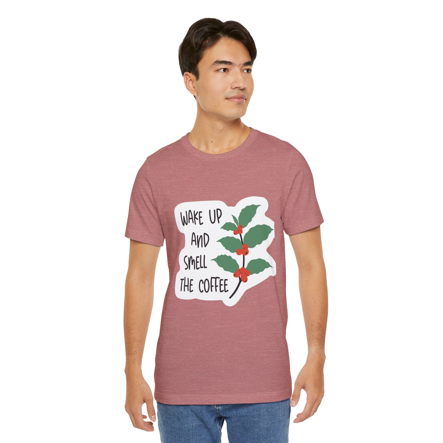 Wake Up and Smell the Coffee Tee  Coffee Plant Graphic T-Shirt