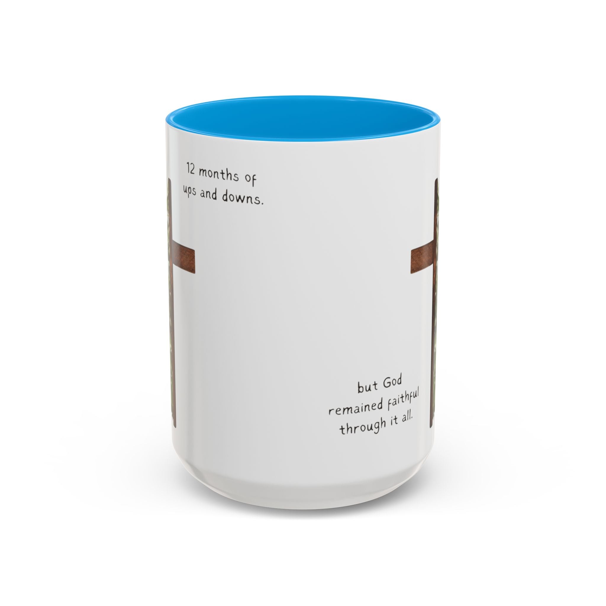 Christian Cross & Pine Tree Mug — Faith Reminder Coffee Cup (11oz/15oz)