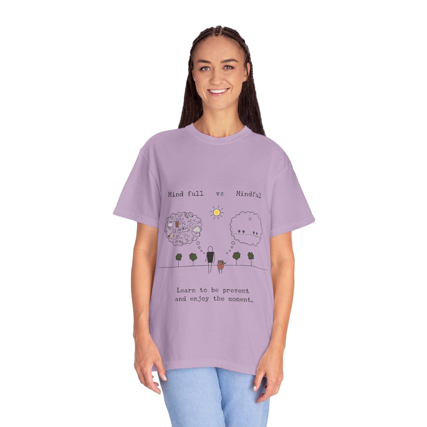 Let your outfit reflect your inner peace. Mindful Living T-Shirt Unisex Tee for Mindfulness, Self-Care, Gift for Yogis, Relaxed Vibe,