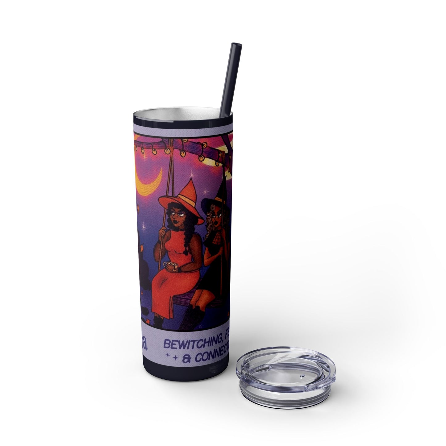 🎁 Spooky season gifts Enchanting Libra Skinny Tumbler with Straw | 20oz | Perfect for Halloween, Witchy Vibes, Astrology Lovers, Gift Idea, Custom Beverage Holder