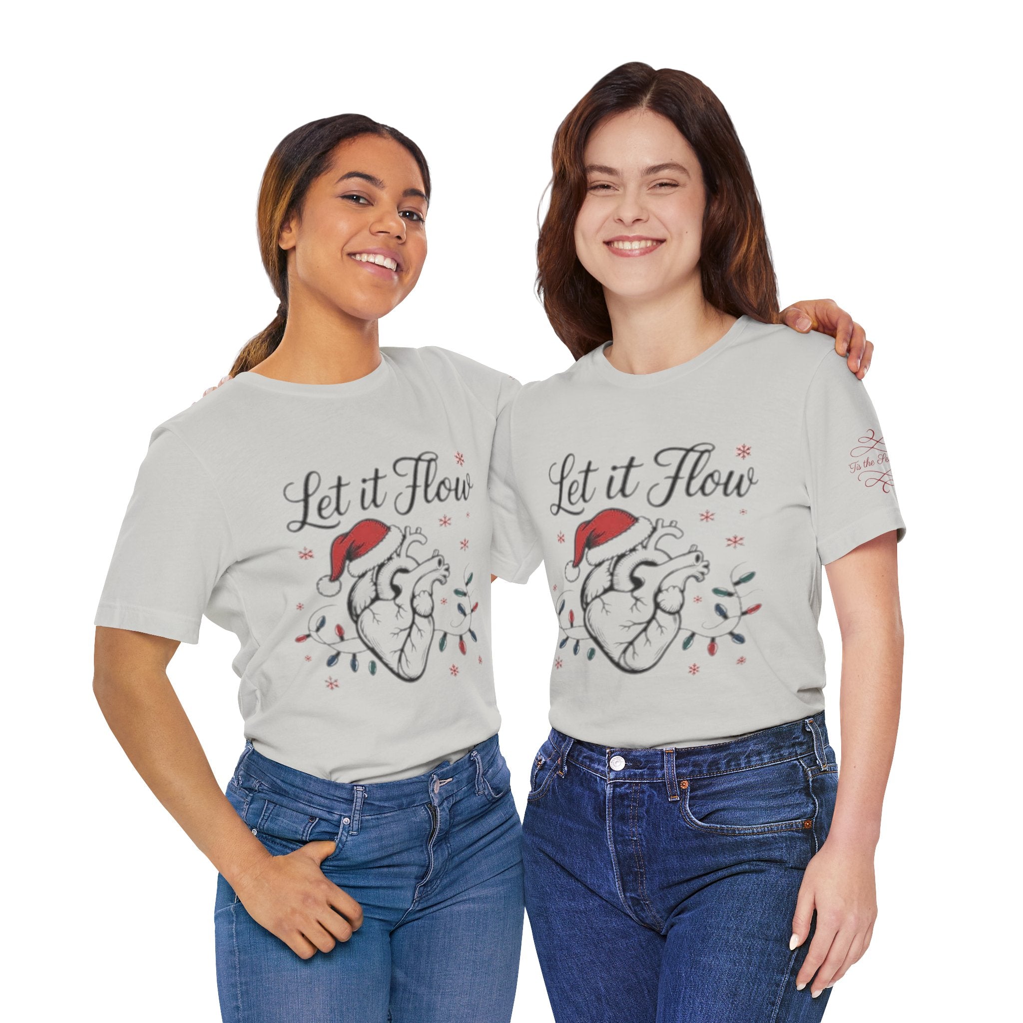 Let It Flow Heart Tee  Christmas Anatomical Heart Shirt