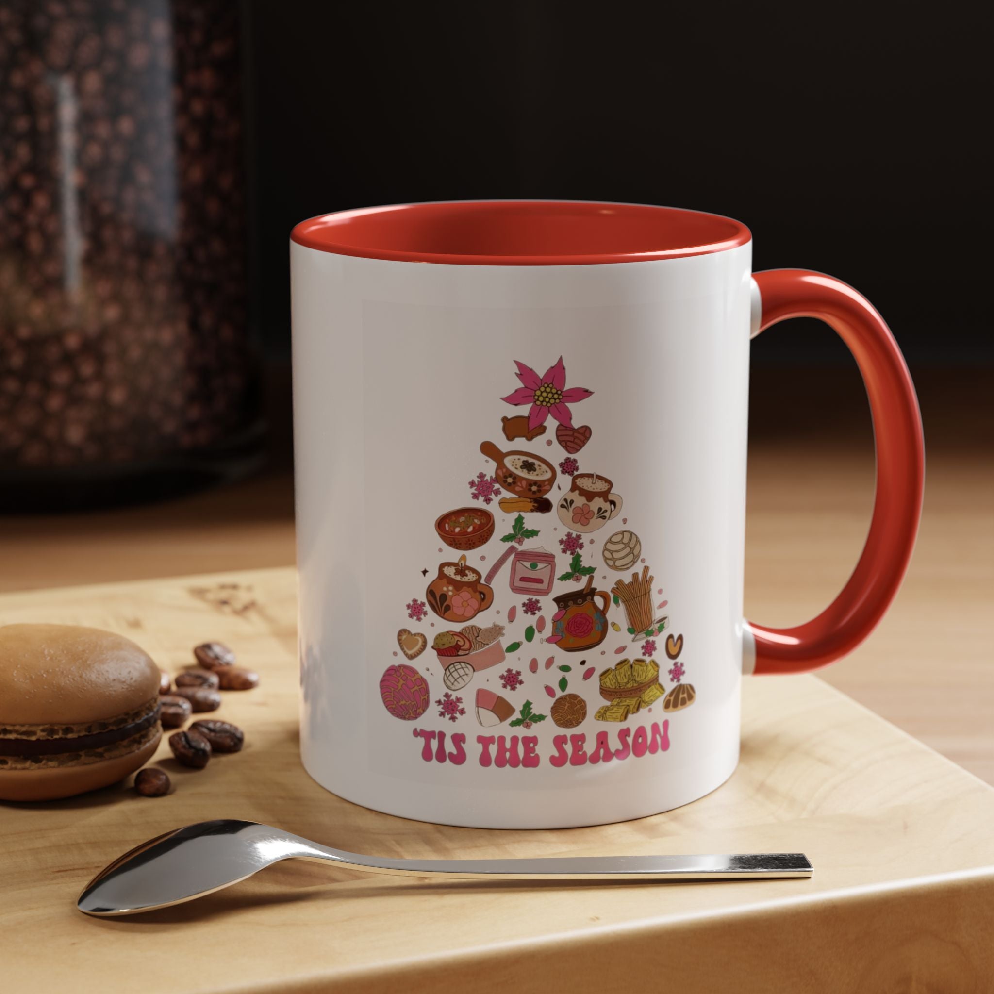 Coffee Mug - 'Tis the Season' Holiday Cookie Tree Accent Mug (11/15oz)