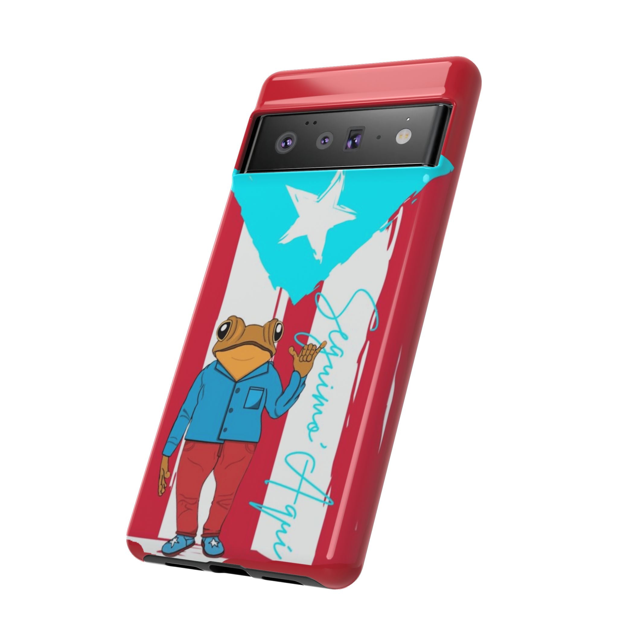 Puerto Rican Flag Frog Design ("Señorita Hops")Phone Case Isla del Encanto Phone Case – Puerto Rican Style
