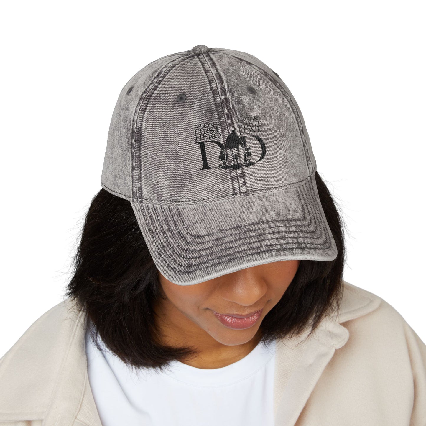 Vintage Dad Cap – Adjustable Unisex Cotton Hat, Classic Gift for Dads & Father Figures, Distressed Look, Everyday Wear