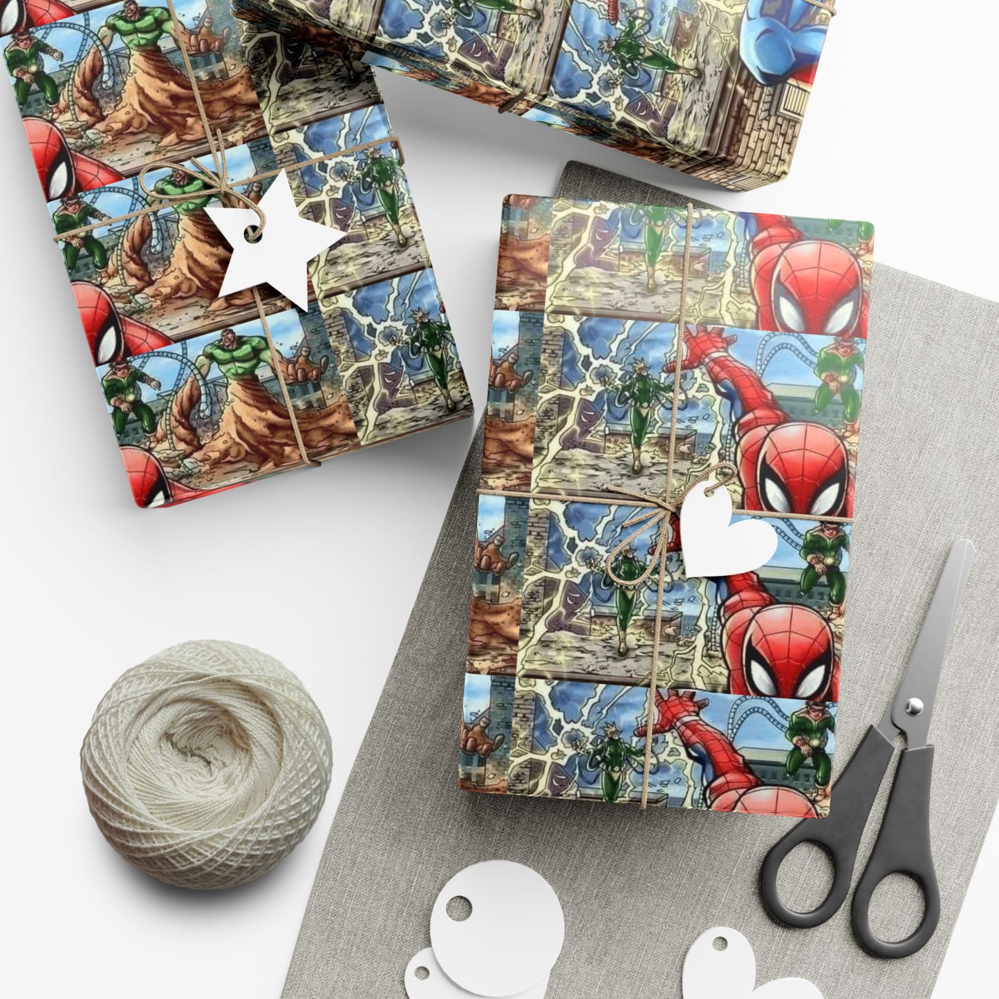 Superhero Pattern Gift Wrap Paper Super Heroe Comic Panel Design