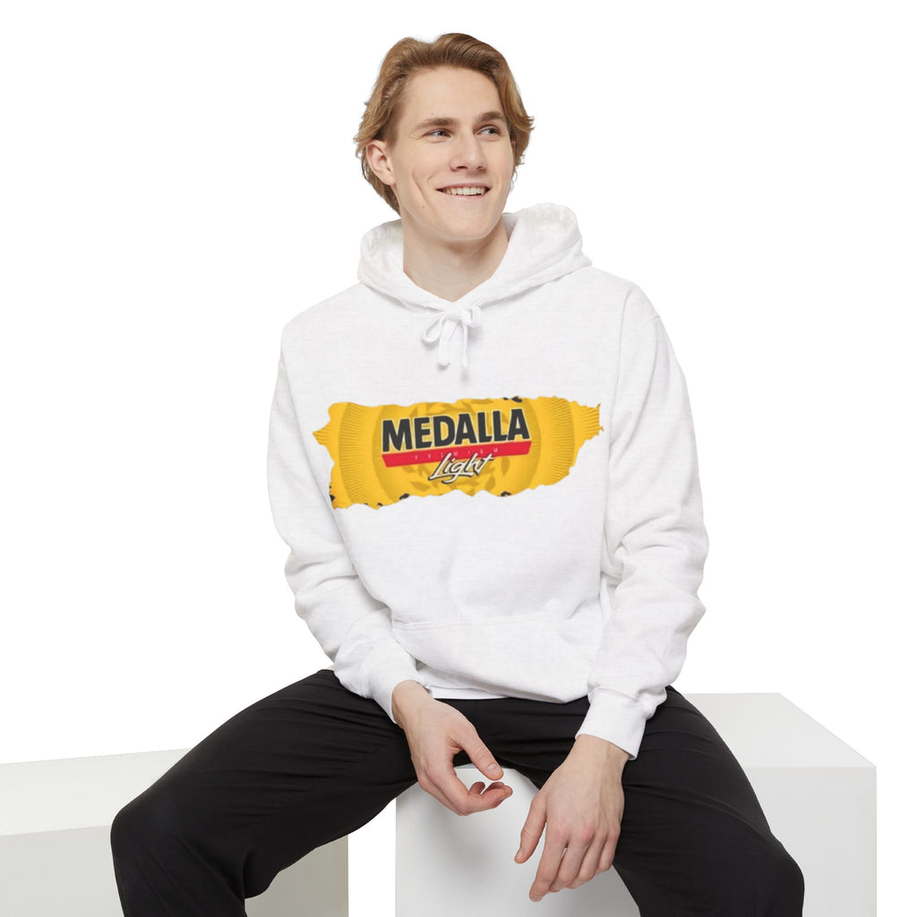 Medalla Light Logo Hoodie Vintage Beer Brand Pullover Puerto Rico Navidade