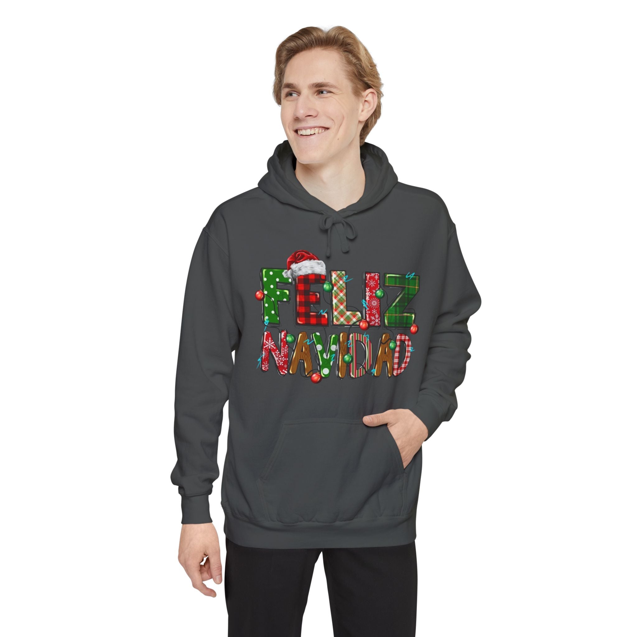 Feliz Navidad Holiday Hoodie  Festive Christmas Hoodie
