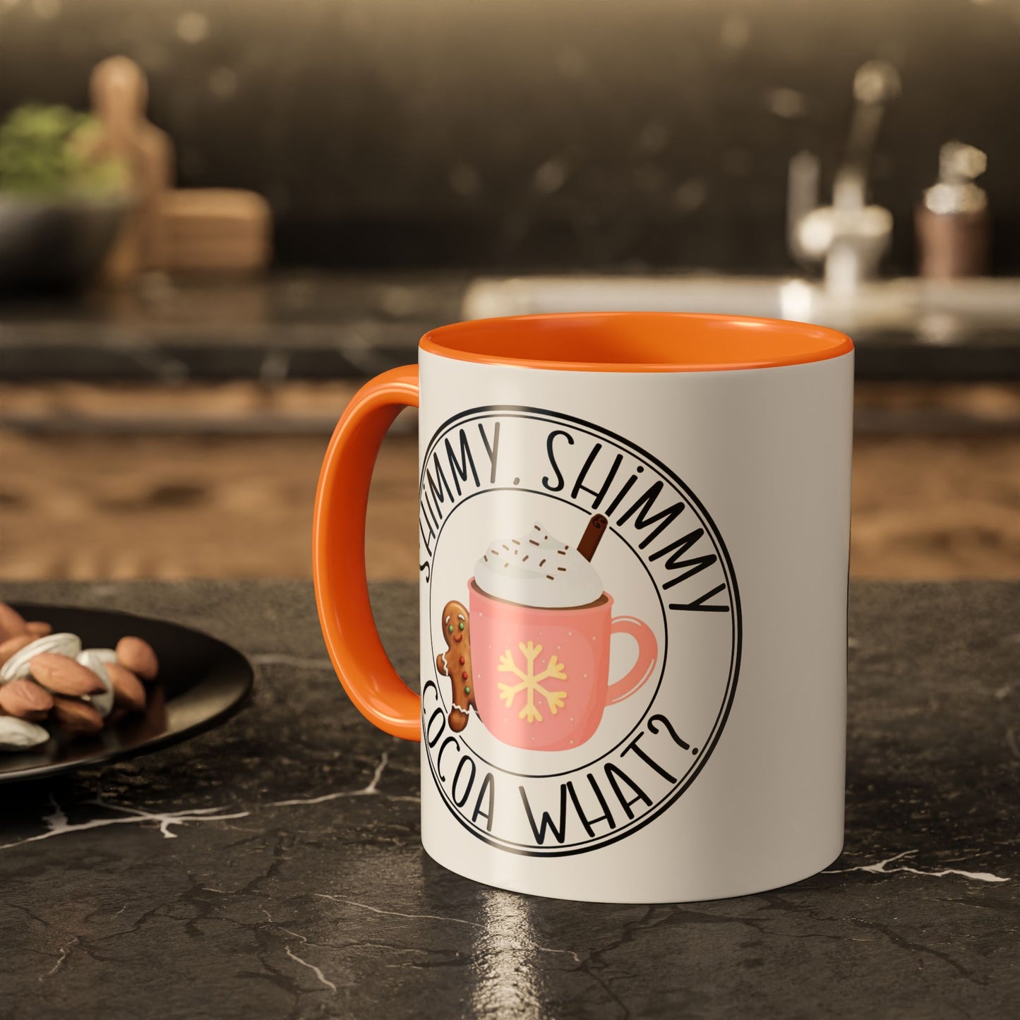 Cute Cocoa Mugs with Gingerbread Design Perfect for Winter Holiday CheerBeverage Cup Christmas Design