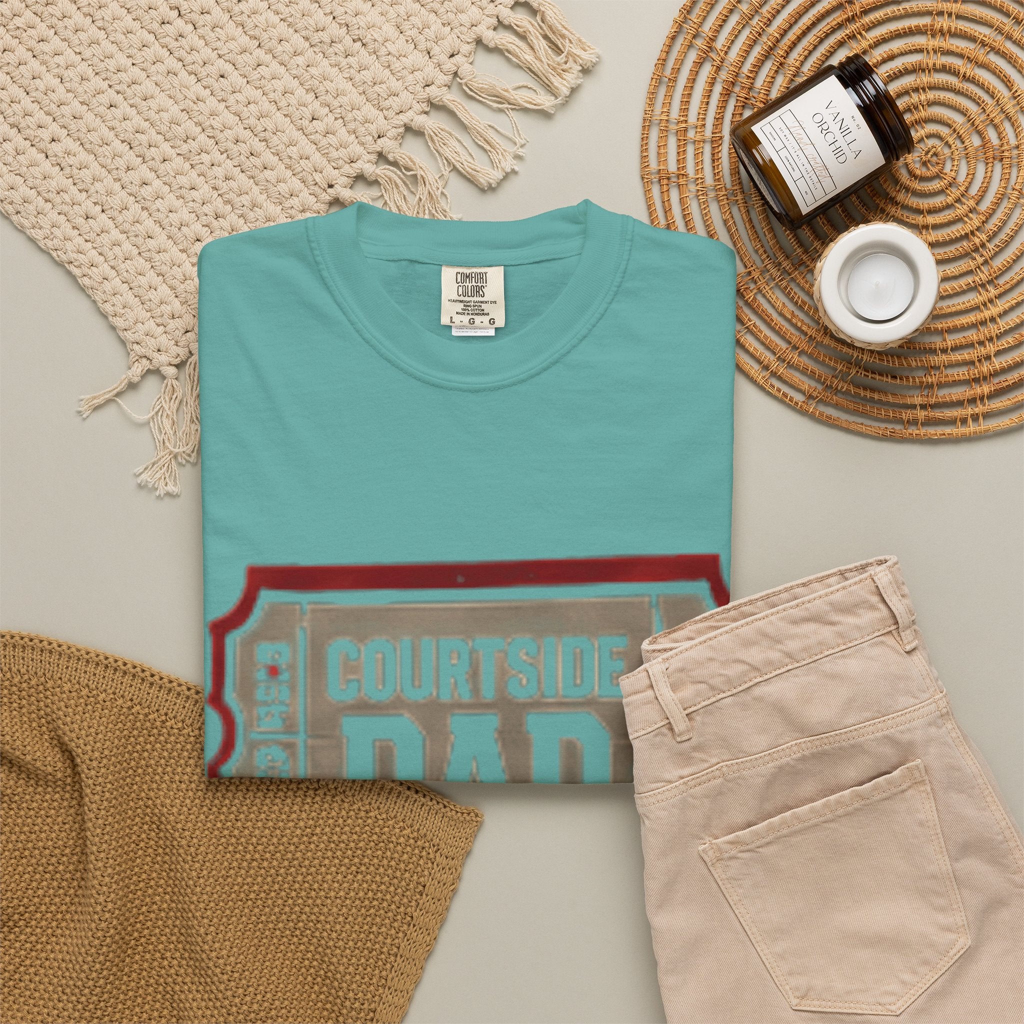 Courtside Dad T-Shirt — Vintage Ticket-Style Basketball Dad Tee