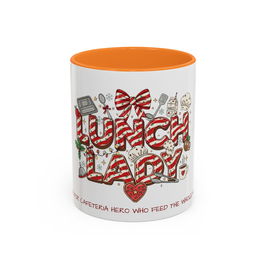 Lunch Lady Mug "Cafeteria Hero Who Feeds the Whole School With Love" | 11oz/15oz Gift  School Staff Christmas Mug Collection