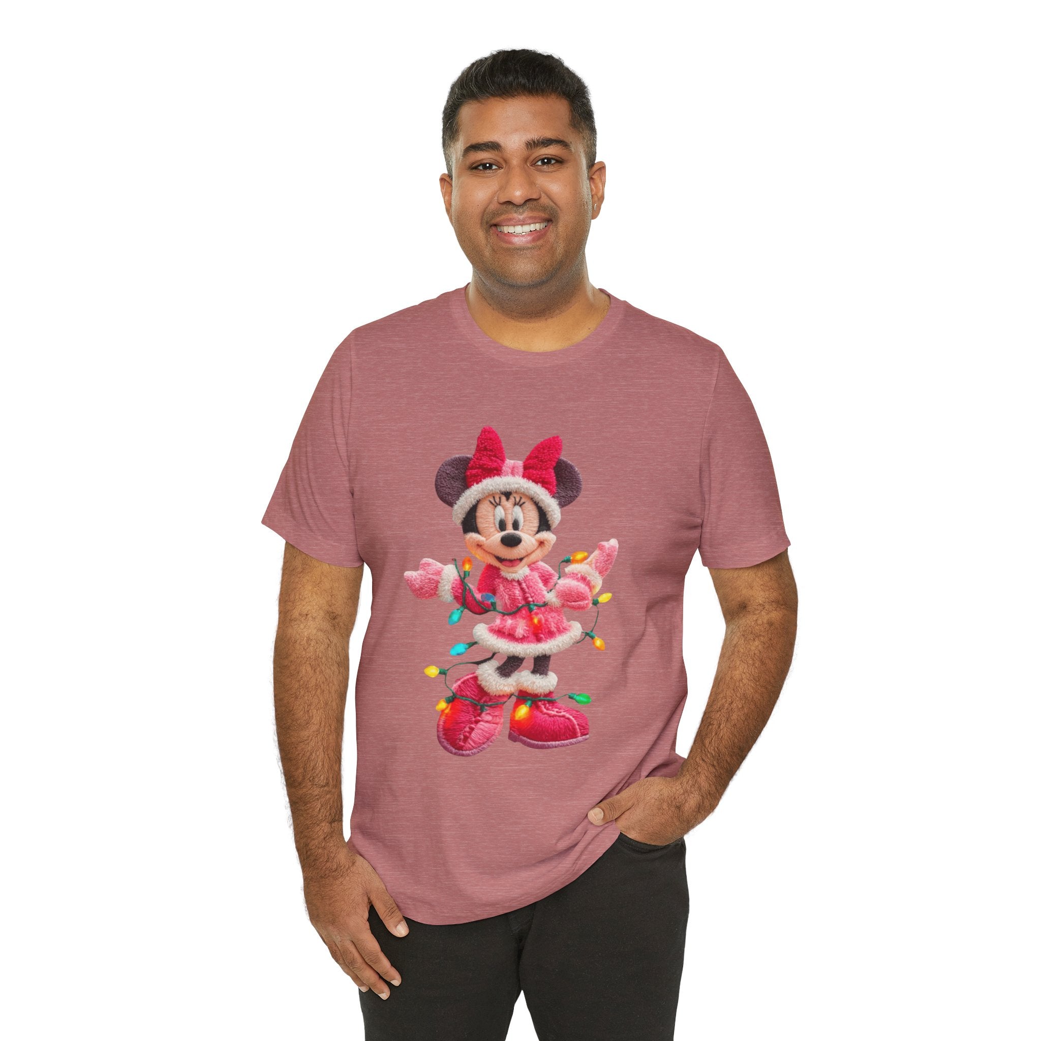 Minnie Mouse Holiday Lights T-Shirt Festive Holiday Designs