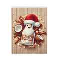 Coquito Santa Velveteen Plush Blanket Holiday Puerto Rican Coquito Design
