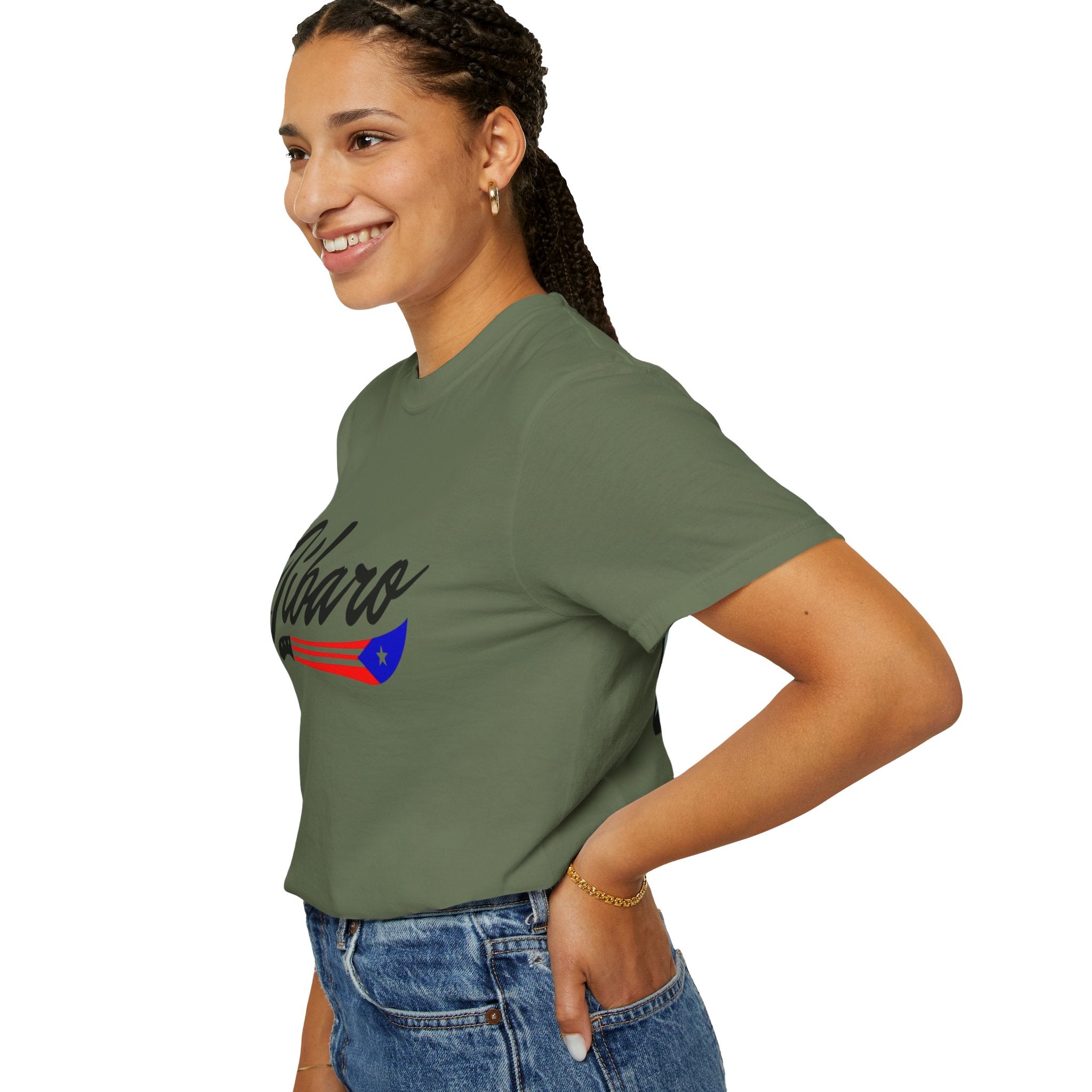 T-Shirt  "Jíbaro" Puerto Rican Heritage Tee (Back Machete  Sombrero de Paja Design) Puerto Rico’s Navidades