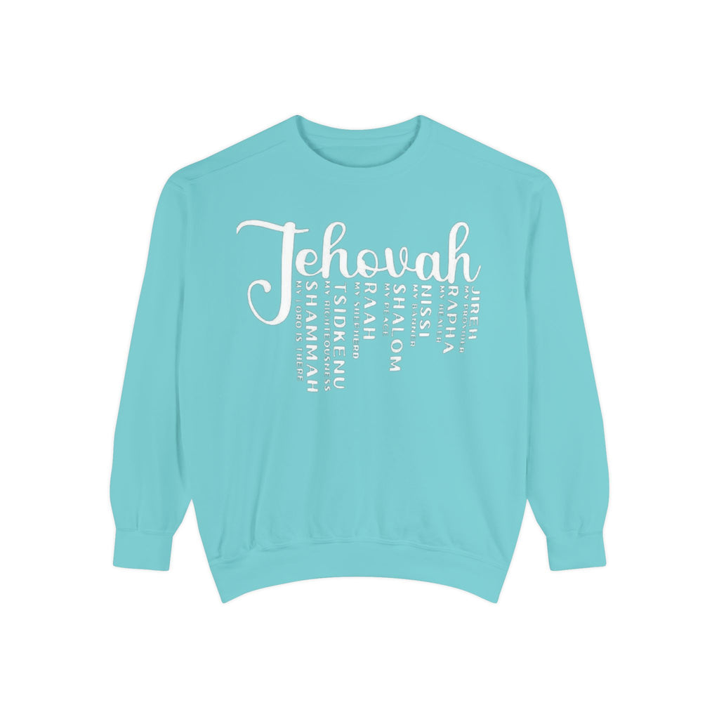 Jehovah Names Sweatshirt  Christian Faith Scriptural Names Pullover