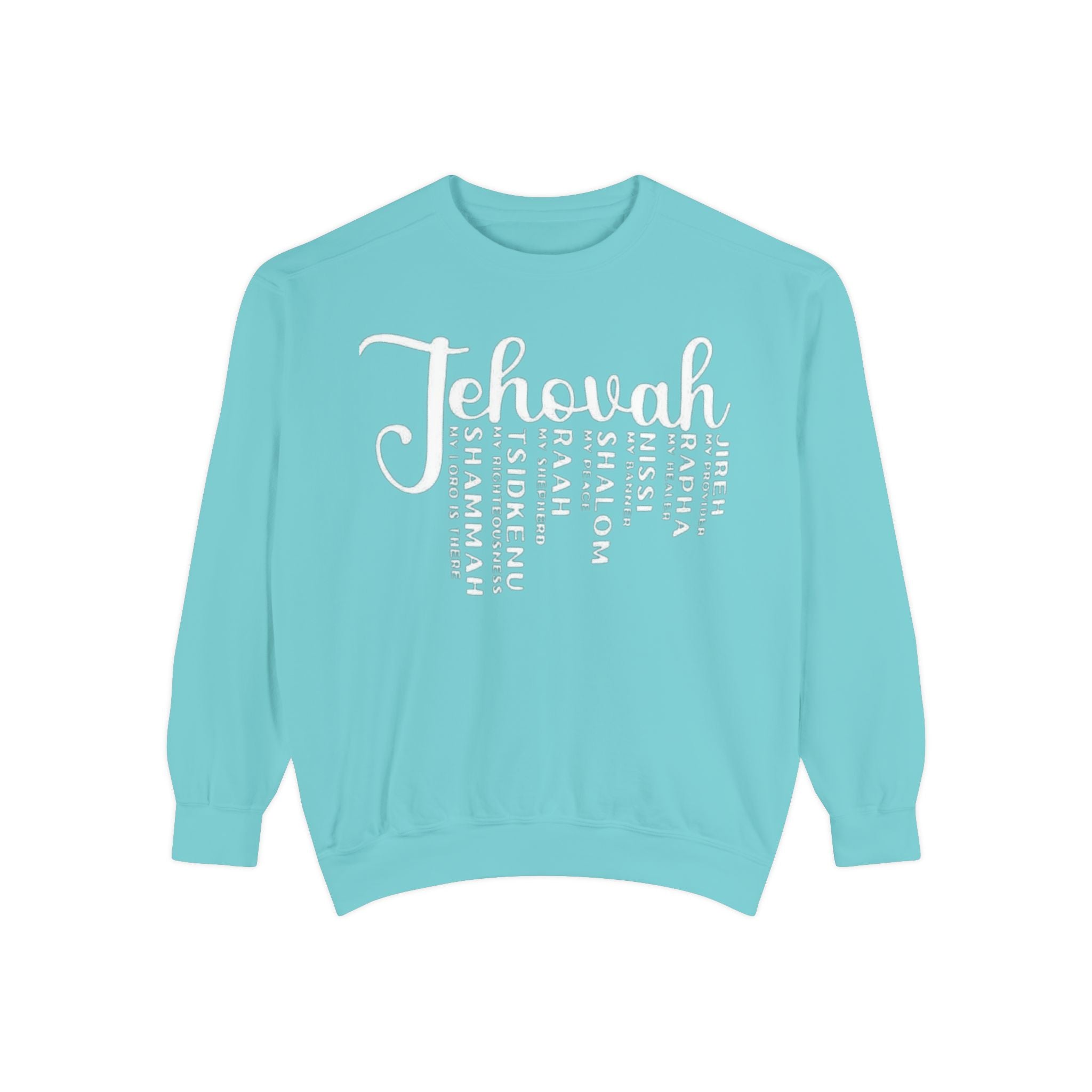 Jehovah Names Sweatshirt  Christian Faith Scriptural Names Pullover